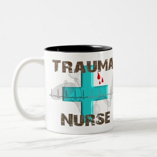 Einzigartige Trauma-Krankenschwester-T - Shirts Zweifarbige Tasse (Links)