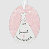 Einzigartige Trauzeugin oder Blütenmädchen oder Ornament (Vorderseite)