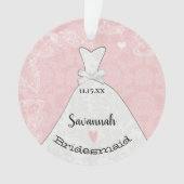 Einzigartige Trauzeugin oder Blütenmädchen oder Ornament (Vorderseite)