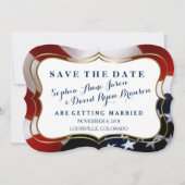 Einzigartige, trendige US-Flagge "Wedding Save the Save The Date (Vorderseite)