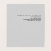 Einzigartige Trendy Light Gray Beruflich Visitenkarten (Innenseite Aufgefaltet)