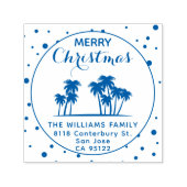 Einzigartige tropische Weihnachtsfeier-Rücksendead Permastempel (Design)