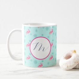 Einzigartige Tropische Weihnachtsfeiertage Monogra Kaffeetasse
