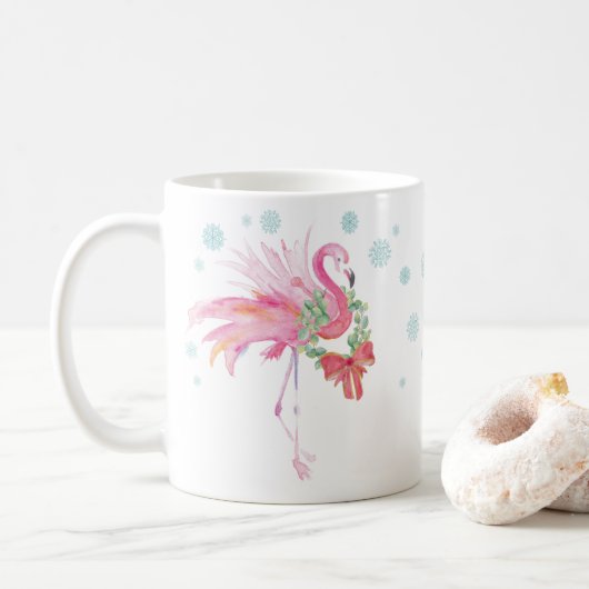 Einzigartige tropische Weihnachtsgebäck Tasse Rosa (Mit Donut)