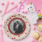 Einzigartige Tulpen-Blumen-Vintage-Hochzeitspapier Pappteller (Party)