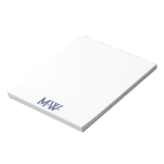 Einzigartige Typografie-Initialen Notizblock (Rotiert)