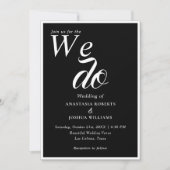 Einzigartige Typografie machen wir Black & Gold Ho Einladung (Vorderseite)