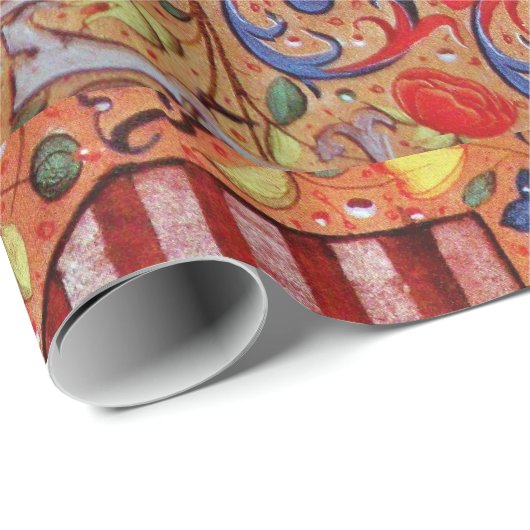 EINZIGARTIGE UND ANTIQUE FLORALMOTIFEN GESCHENKPAPIER (Rolleneckpunkt)