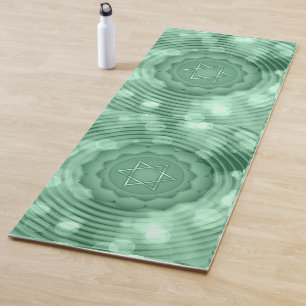 Einzigartige und Atemberaubende grüne Chakra Aura Yogamatte