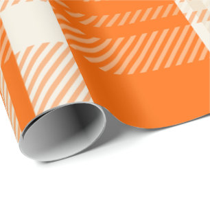 Einzigartige und atemberaubende Orange-Crem-Farbko Geschenkpapier