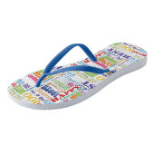 Einzigartige und besondere 100. Geburtstagsgeschen Badesandalen (Schrägansicht)