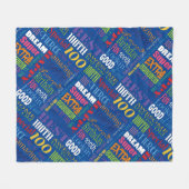 Einzigartige und besondere 100. Geburtstagsgeschen Fleecedecke (Vorderseite (Horizontal))