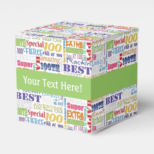 Einzigartige und besondere 100. Geburtstagsgeschen Geschenkschachtel (Vorderseite)