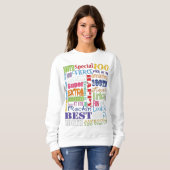 Einzigartige und besondere 100. Geburtstagsgeschen Sweatshirt (Vorne ganz)