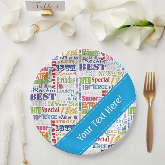 Einzigartige und besondere 18. Geburtstagsgeschenk Pappteller (Hochzeit)