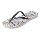 Einzigartige und besondere 50. Geburtstagsgeschenk Badesandalen (Schrägansicht)