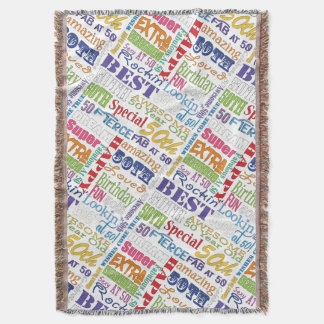 Einzigartige und besondere 50. Geburtstagsgeschenk Decke