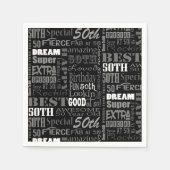 Einzigartige und besondere 50. Geburtstagsgeschenk Serviette (Vorderseite)