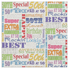 Einzigartige und besondere 50. Geburtstagsgeschenk Stoff