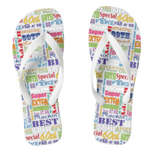 Einzigartige und besondere 60. Geburtstagsgeschenk Badesandalen