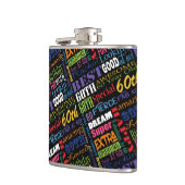 Einzigartige und besondere 60. Geburtstagsgeschenk Flachmann (Links)