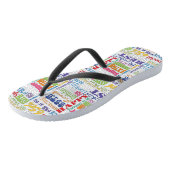 Einzigartige und besondere 65. Geburtstagsgeschenk Badesandalen (Schrägansicht)