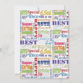 Einzigartige und besondere 65. Geburtstagsgeschenk Einladung (Rückseite)