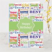 Einzigartige und besondere 65. Geburtstagsgeschenk Karte (Gelbe Blume)