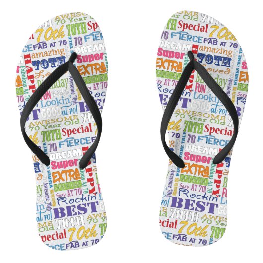 Einzigartige und besondere 70. Geburtstagsgeschenk Badesandalen (Fußbett)
