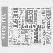 Einzigartige und besondere 70. Geburtstagsgeschenk Fleecedecke (Vorderseite (Horizontal))