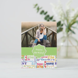 Einzigartige und besondere 80. Geburtstagsgeschenk Einladungspostkarte