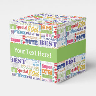 Einzigartige und besondere 80. Geburtstagsgeschenk Geschenkschachtel