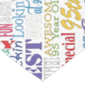 Einzigartige und besondere 95. Geburtstagsgeschenk Tischdecke (Schrägansicht)