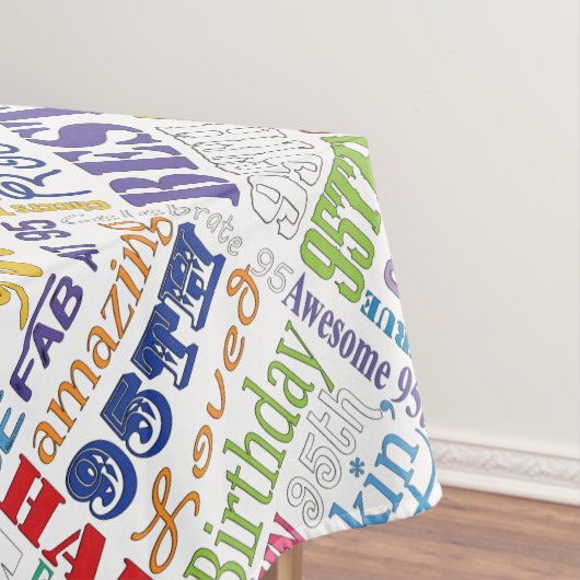 Einzigartige und besondere 95. Geburtstagsgeschenk Tischdecke (Beispiel)