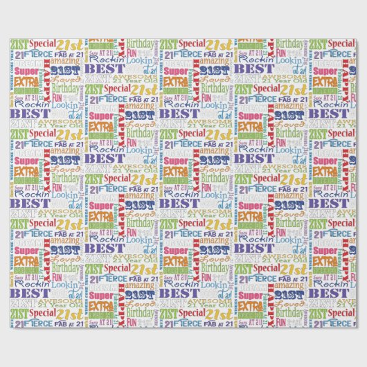 Einzigartige und besondere Geschenke zum 21. Gebur Geschenkpapier (Flach)