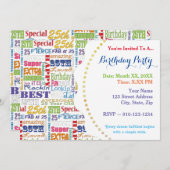 Einzigartige und besondere Geschenke zum 25. Gebur Einladung (Vorne/Hinten)