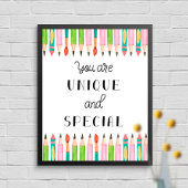 Einzigartige und besondere Schulkunst Poster