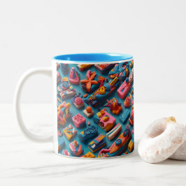 Einzigartige und bunte geformte Radiergummis Muste Zweifarbige Tasse