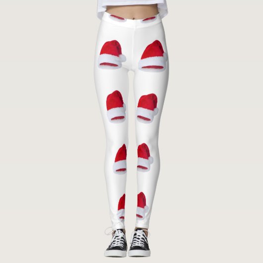 EINZIGARTIGE UND COOLE *SANTA'S HATS* LEGGINGS (Vorderseite)