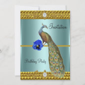 Einzigartige und elegante Einladung zu Gold und Pf (Vorderseite)