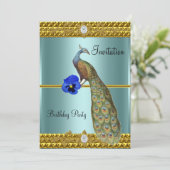 Einzigartige und elegante Einladung zu Gold und Pf (Stehend Vorderseite)