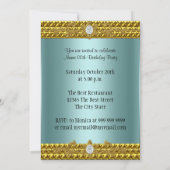 Einzigartige und elegante Einladung zu Gold und Pf (Rückseite)