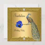 Einzigartige und elegante Einladung zu Gold und Pf (Vorderseite)