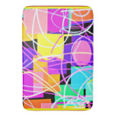 Einzigartige und farbenfrohe Neonmuster Kunst Badematte (Vorderseite Vertikal)