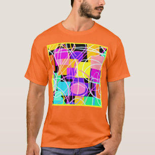 Einzigartige und farbenfrohe Neonmuster Kunst T-Shirt