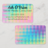 Einzigartige und farbenfrohe Visitenkarte (Vorne/Hinten)