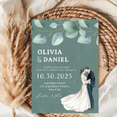 Einzigartige und klassische Hochzeitseinladung Einladung