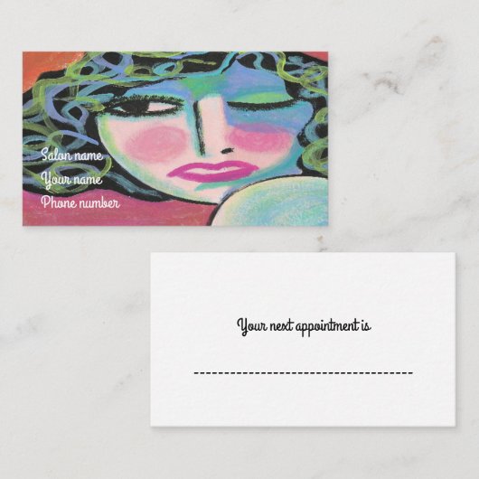 Einzigartige und künstlerische Hair Stylist-Visite Visitenkarte (Vorne/Hinten)
