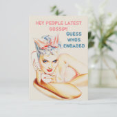 Einzigartige und lustige Verlobung Einladung (Stehend Vorderseite)