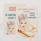 Einzigartige und lustige Verlobung Einladung (Vorne/Hinten)